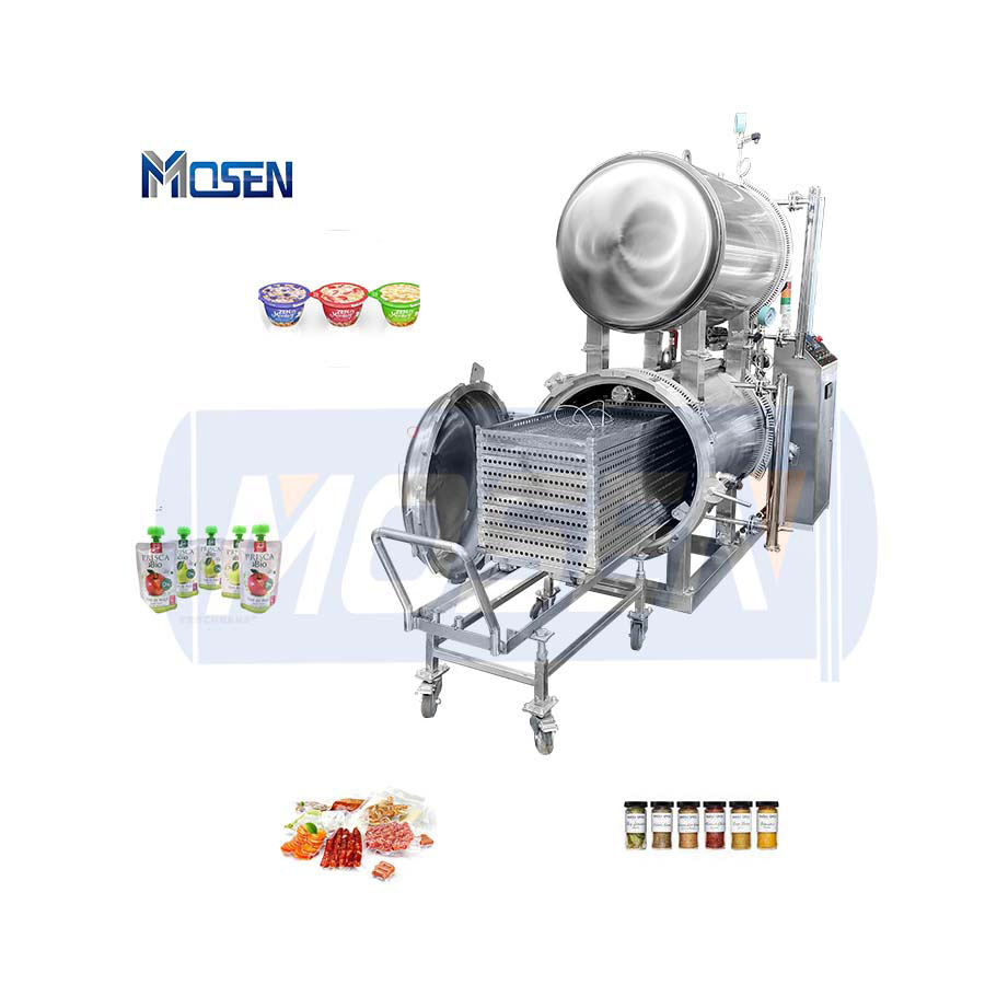 Automatic ISO 9001 Approved 304/316 Stainless Steel Automatic Water Shower Water Immersion Autoclave Steam Food Sterilizer Retort with CE Certified
