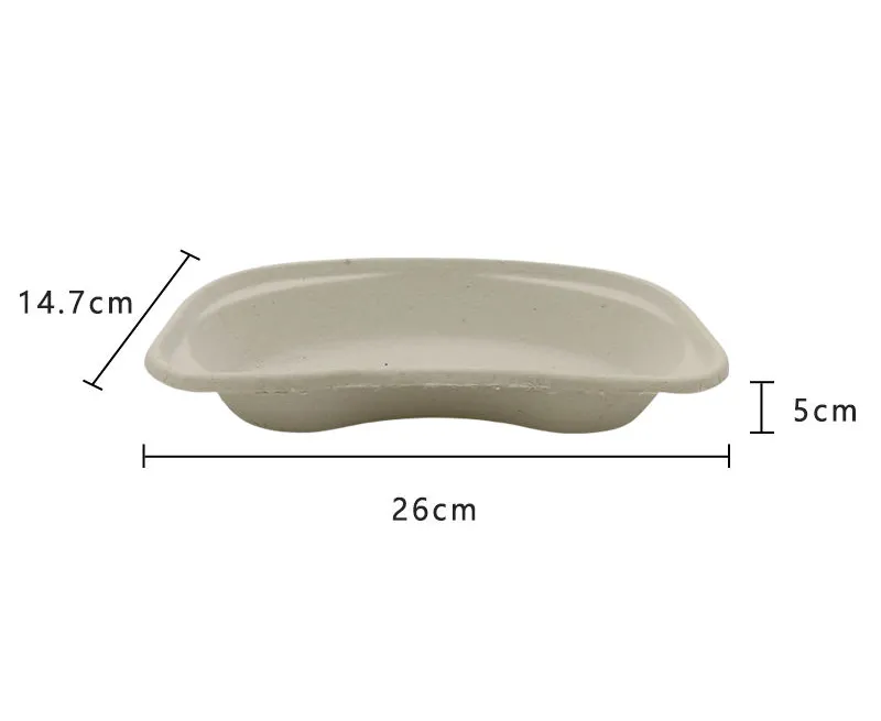 Disposable paper pulp tray