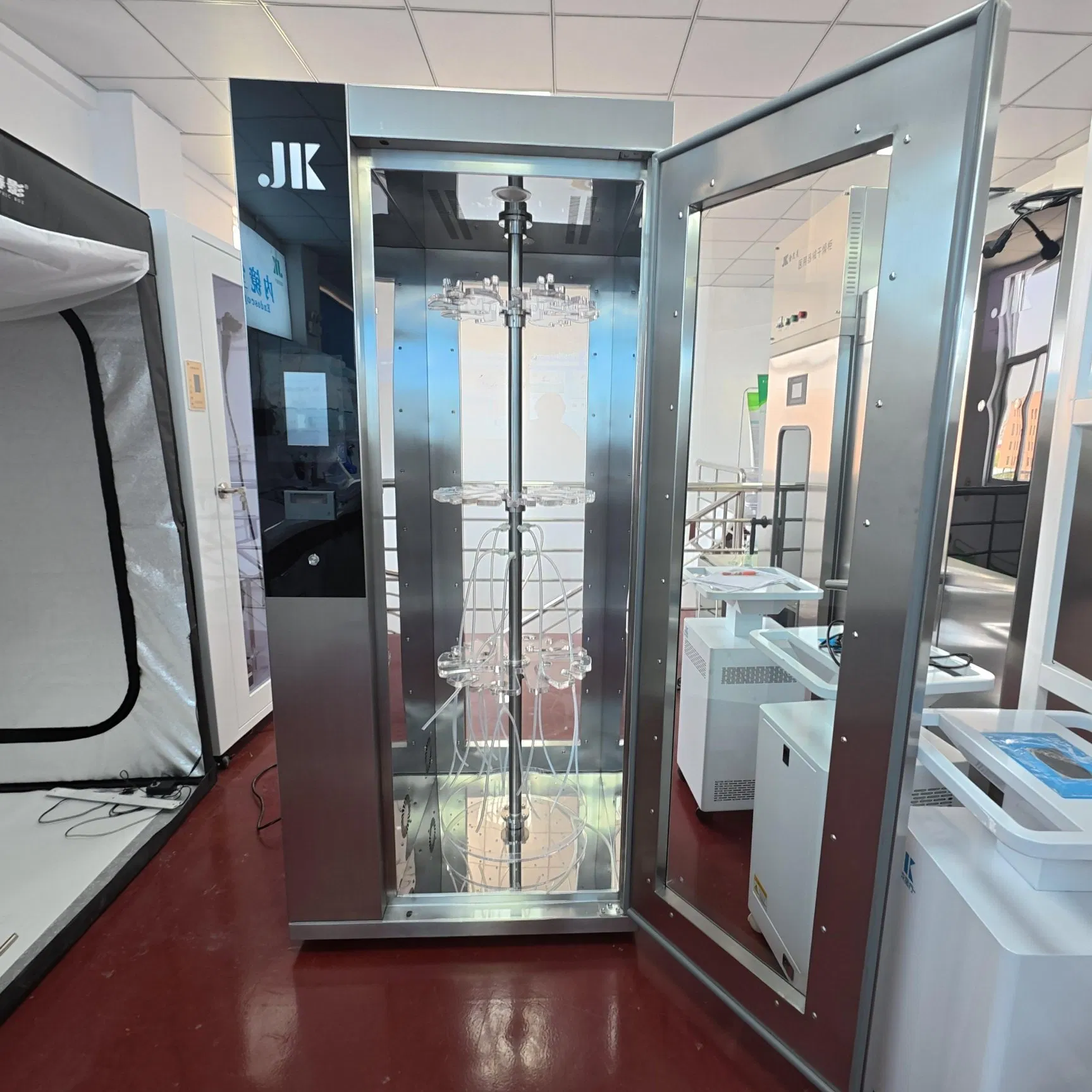 Smart Endoscope Storage Solution: Transparent Cabinet with Auto-Drying Functionality