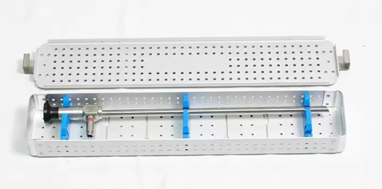 Aluminum Alloy 270X85X45mm High Temp Ent Rigid Endoscope Sterilization Container