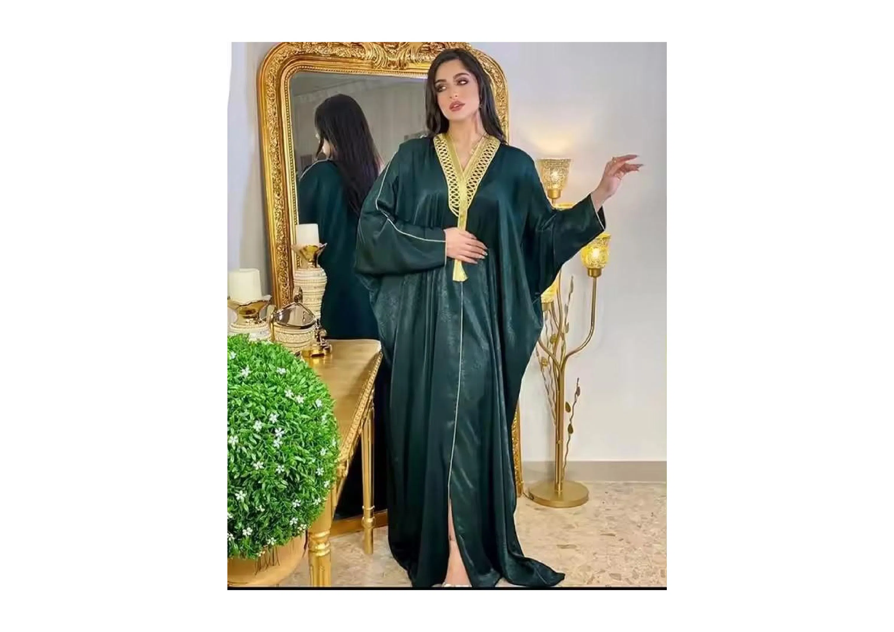 فستان نسائي مسلم فستان كاجوال بأكمام بات، فستان دانتيل أسود متوفر بالجملة