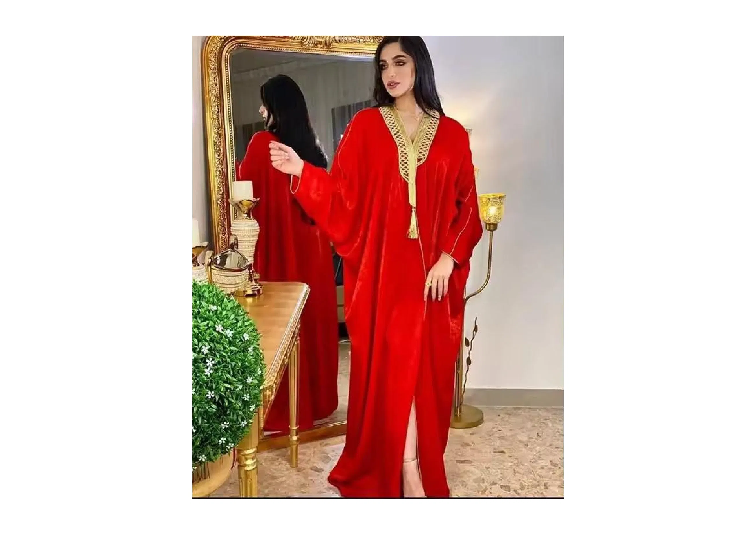 فستان نسائي مسلم فستان كاجوال بأكمام بات، فستان دانتيل أسود متوفر بالجملة