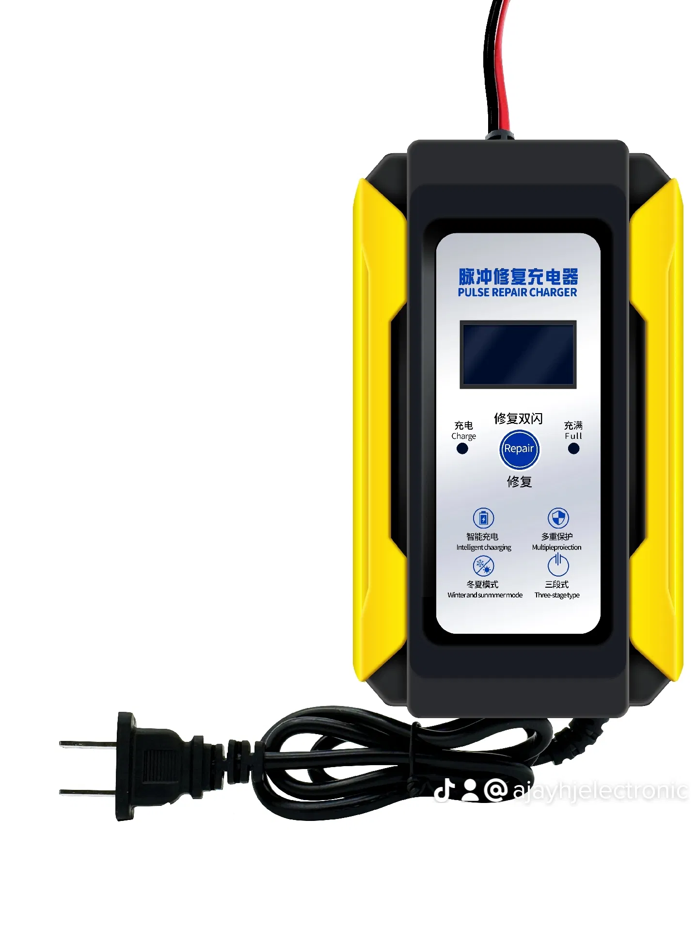 Hot Products LCD Automatic Car AGM Battery Charger 12V 6A LiFePO4 Lead Acid Battery Charger 3 Stage Motorcycle Battery Charger