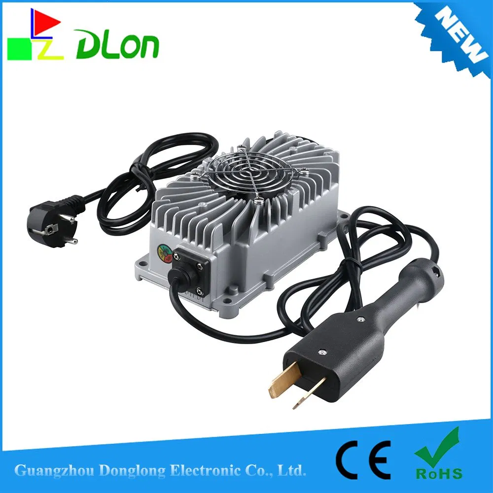 300W 48V 5A Golf Cart Big Round Head Smart Aluminum Alloy Pulse Repair Charger Manufacturer Wholesale