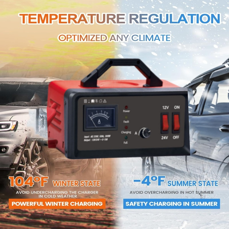 Automatic Motorcycle Pulse Repair Car Battery Charger (48232007)