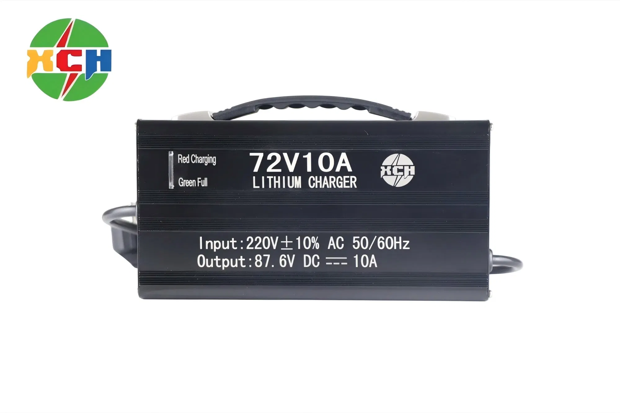 72V10A LiFePO4 Charger with Cut-off Voltage 87.6V Auto-Shutoff for E-Bike