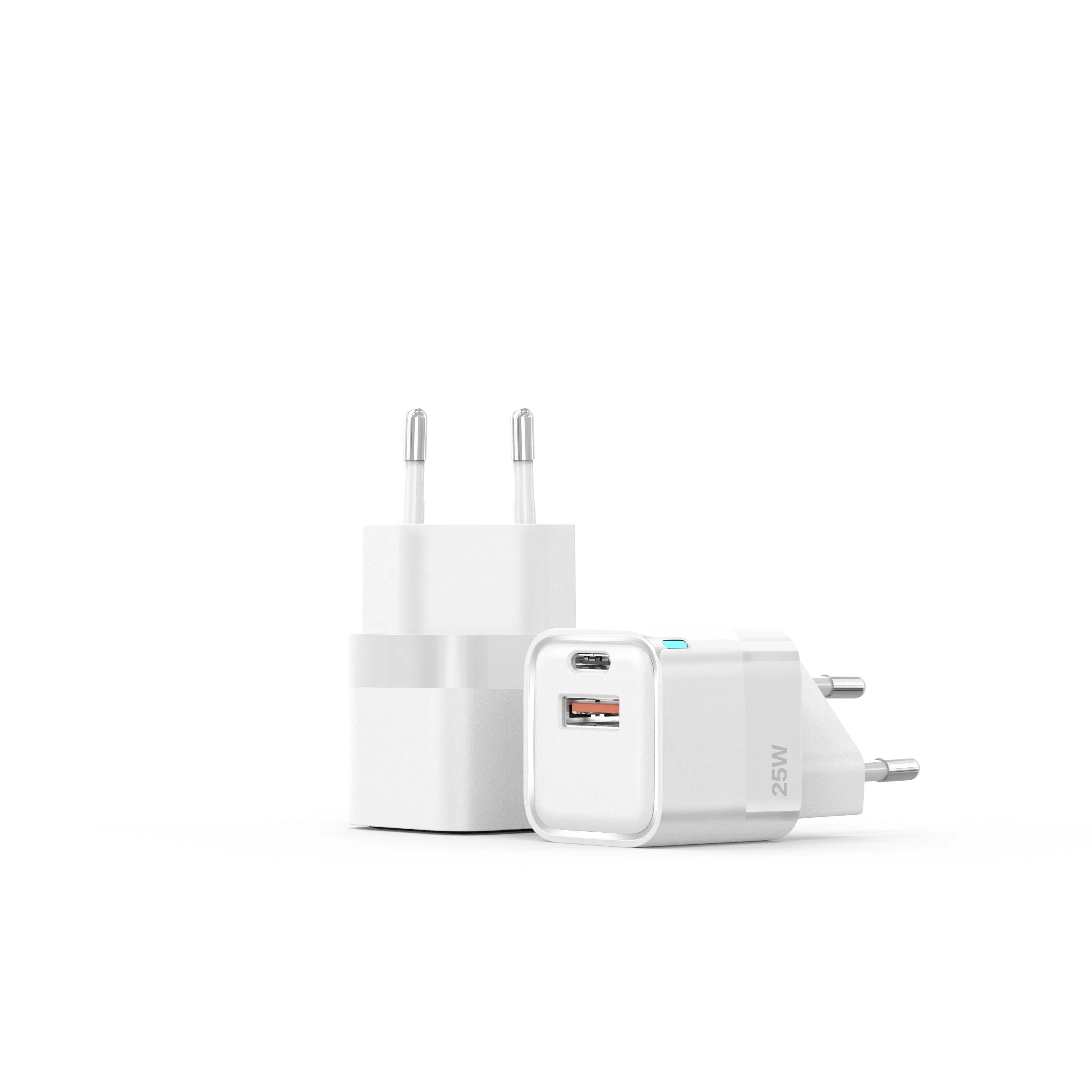 OEM Us EU USB-C 25W Pd Wall Fast Charger GaN Travel Power Adapter for iPhone15 14 13 12 11promax