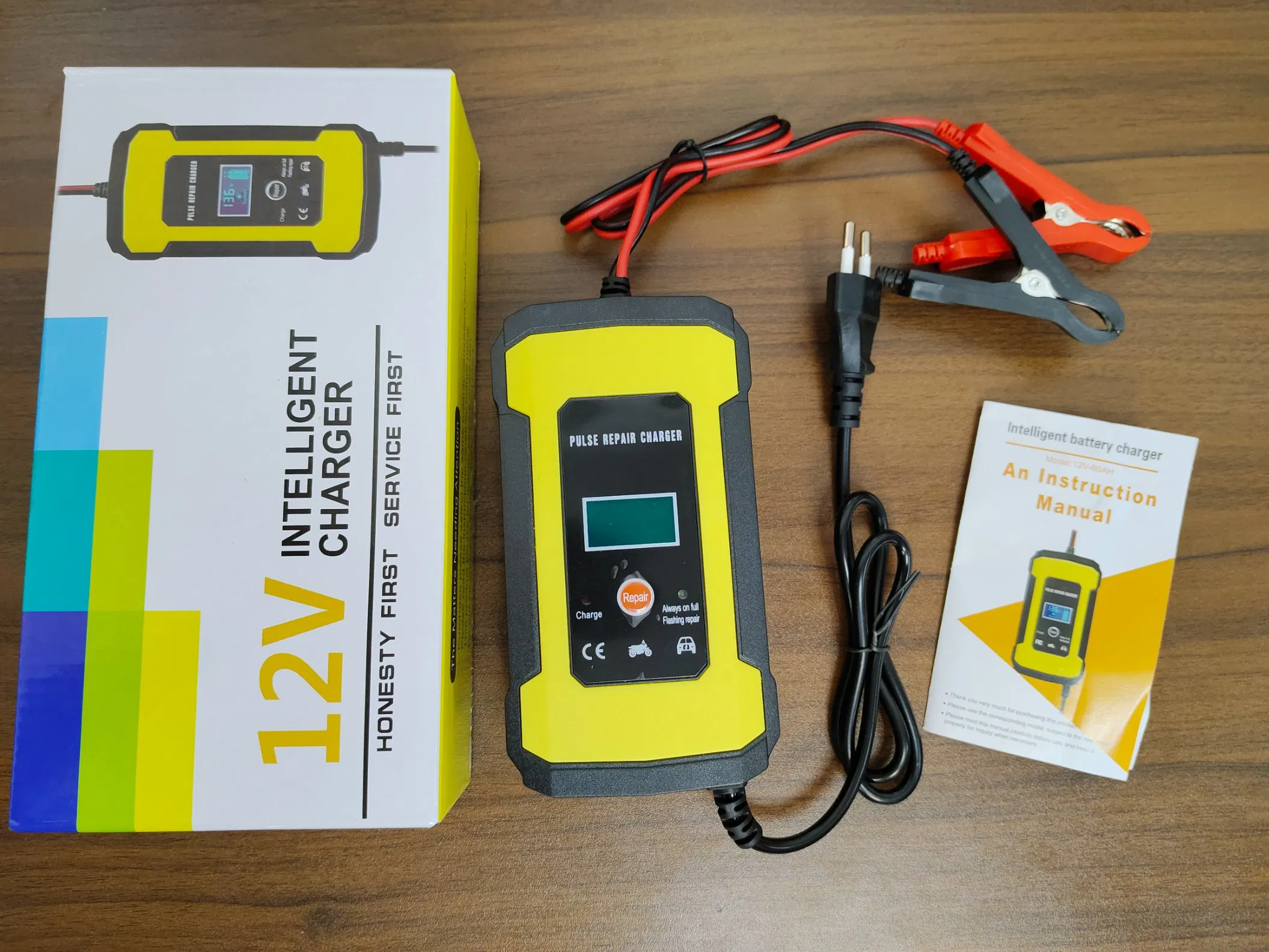 Durability Protection Pulse Repair Smart 12V 100ah Car Lead-Acid Battery Charger