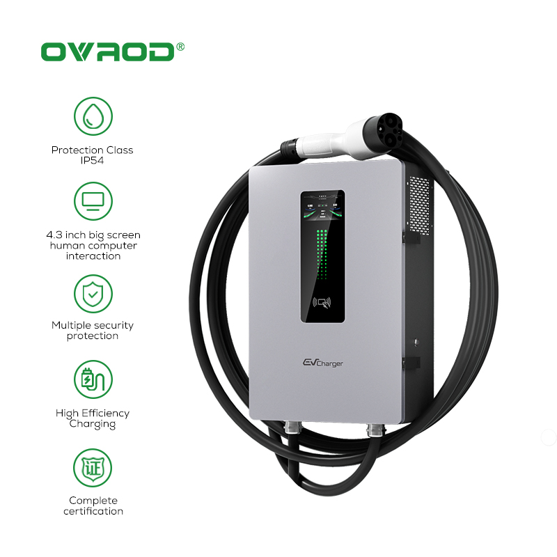 Ovrod 40kw Fast DC Home Electric Car EV Charger Wall-Mounted 100A E V Charging Stations with Inverters GB/T Fast Charging System