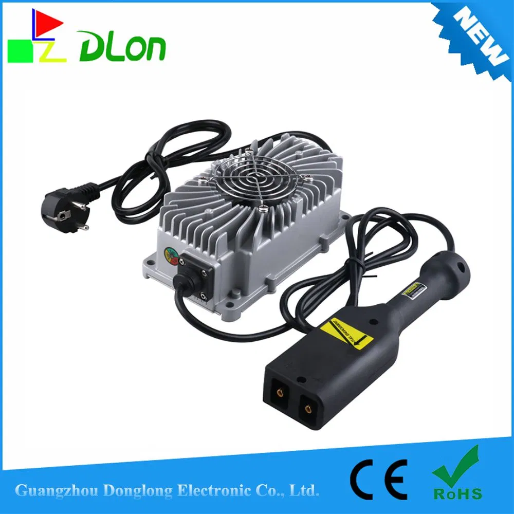 300W 48V 5A Golf Cart Big Round Head Smart Aluminum Alloy Pulse Repair Charger Manufacturer Wholesale
