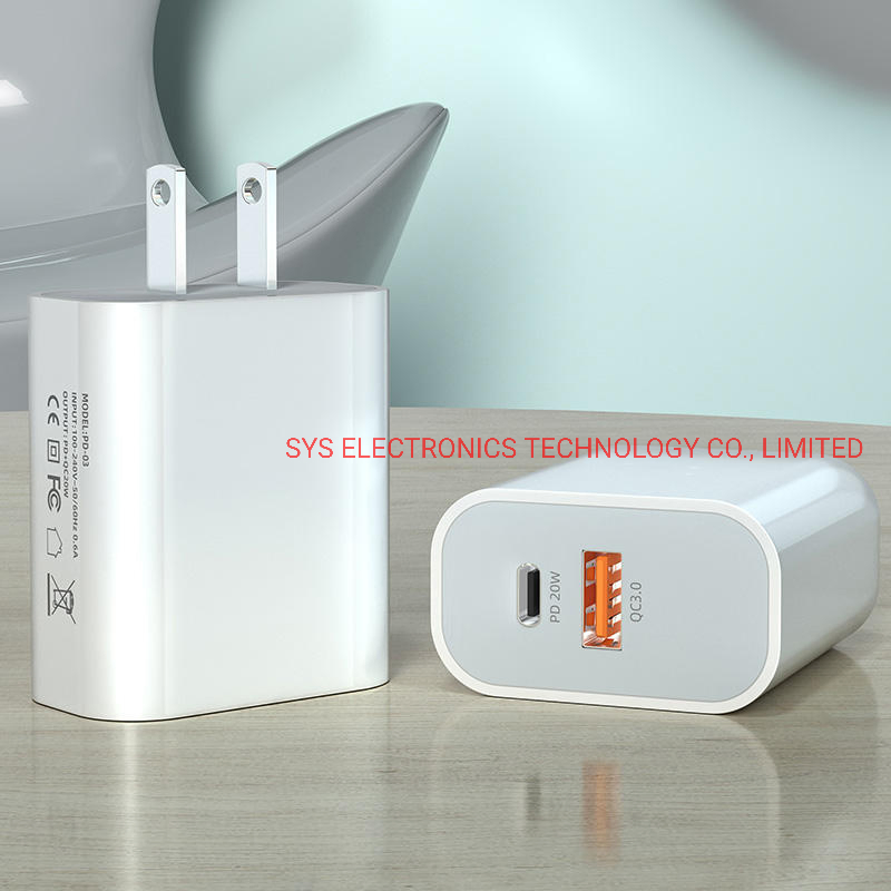 Wholesale Pd 20W Power Adapte Dual Port Mobile Phone Travel Charger Adapter