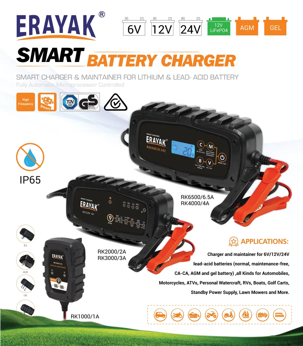 RK Series Smart Battery Charger Main View