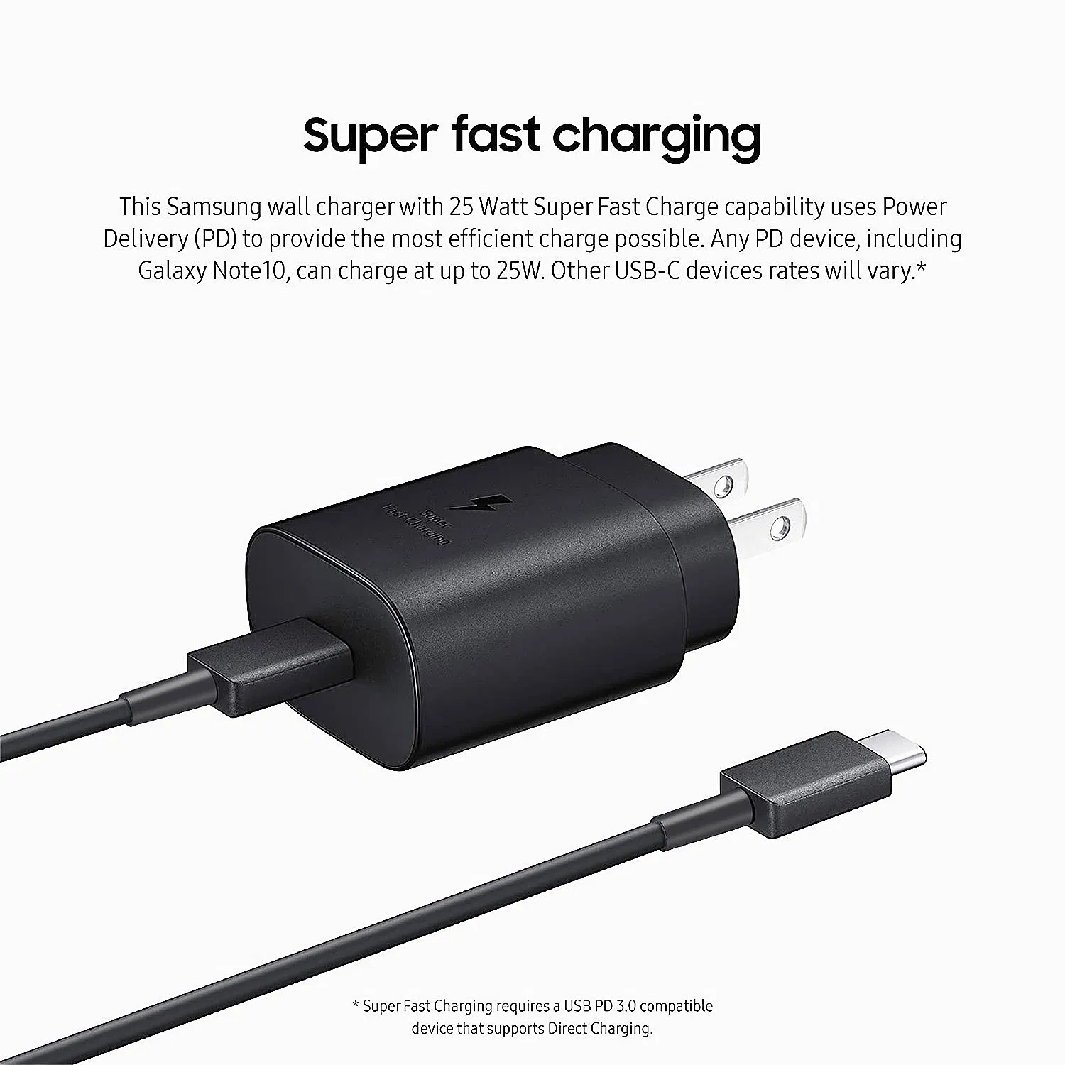 Wall Power Adapter for Samsung iPhone Fast 25W USB-C Power Adapter Type-C Quick Travel Adapter Mobile Adapter Accessories
