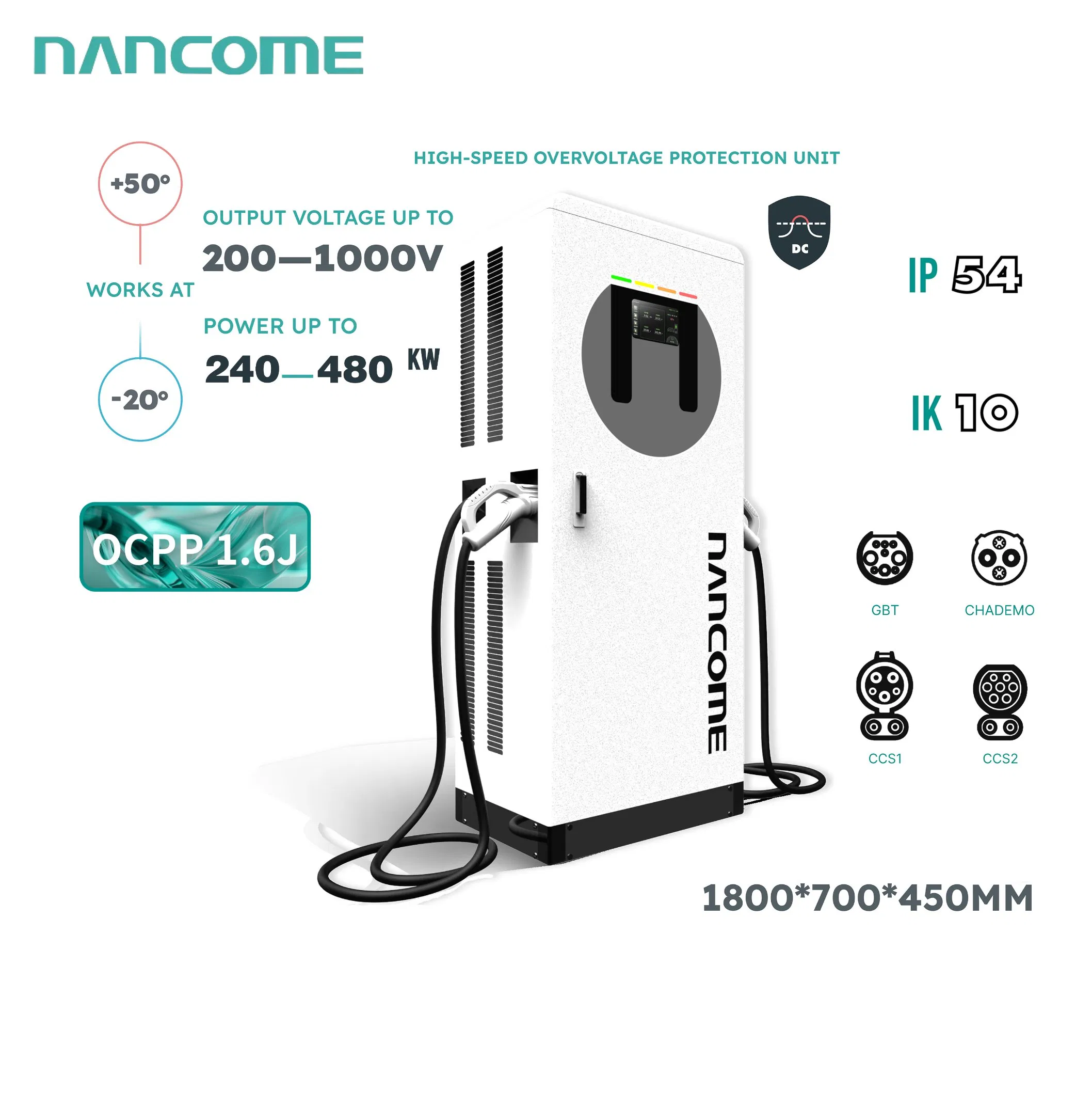 Nancome Industrial High Power Charging Station for Heavy Truck Charging with 320kw