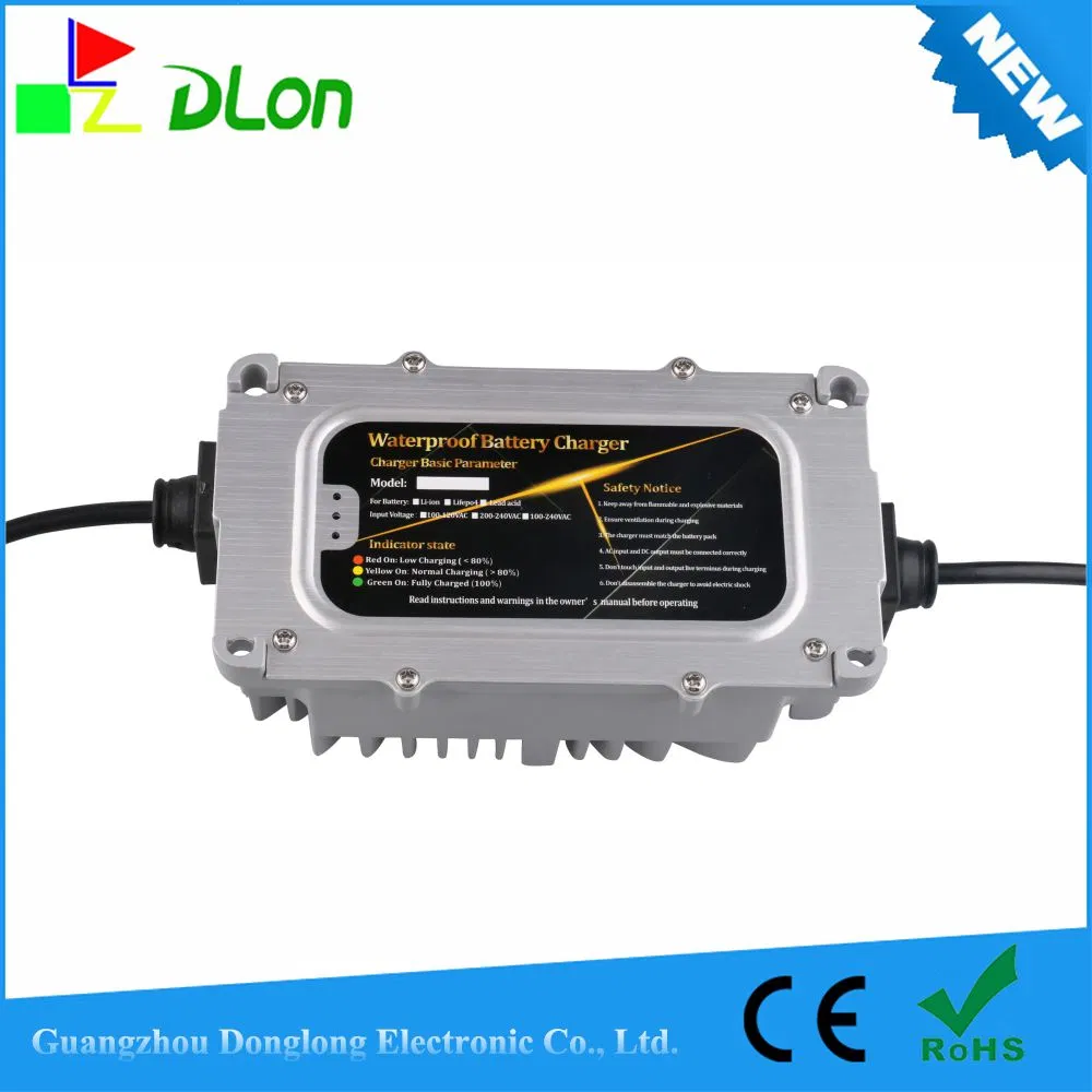 300W 60V3.5A E-Scooter Li Waterproof Charger 60V Lead Acid Chargers for Outdoor Riding Ebike Batteries