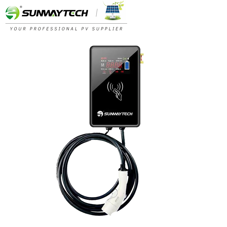 Efficient Supplier Complete Solar PV Home System with EV Charger Level 2 Electric Car Charging Charger Wallbox 7kw Electric Car EV Charging Pile