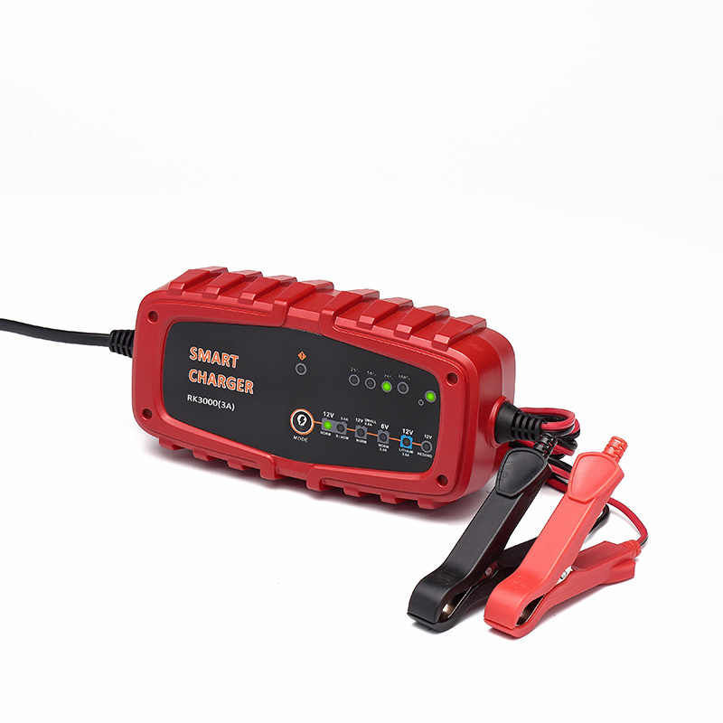 Professional 12V/24V 12A Portable Car Battery Charger with Pulse Repair Technology