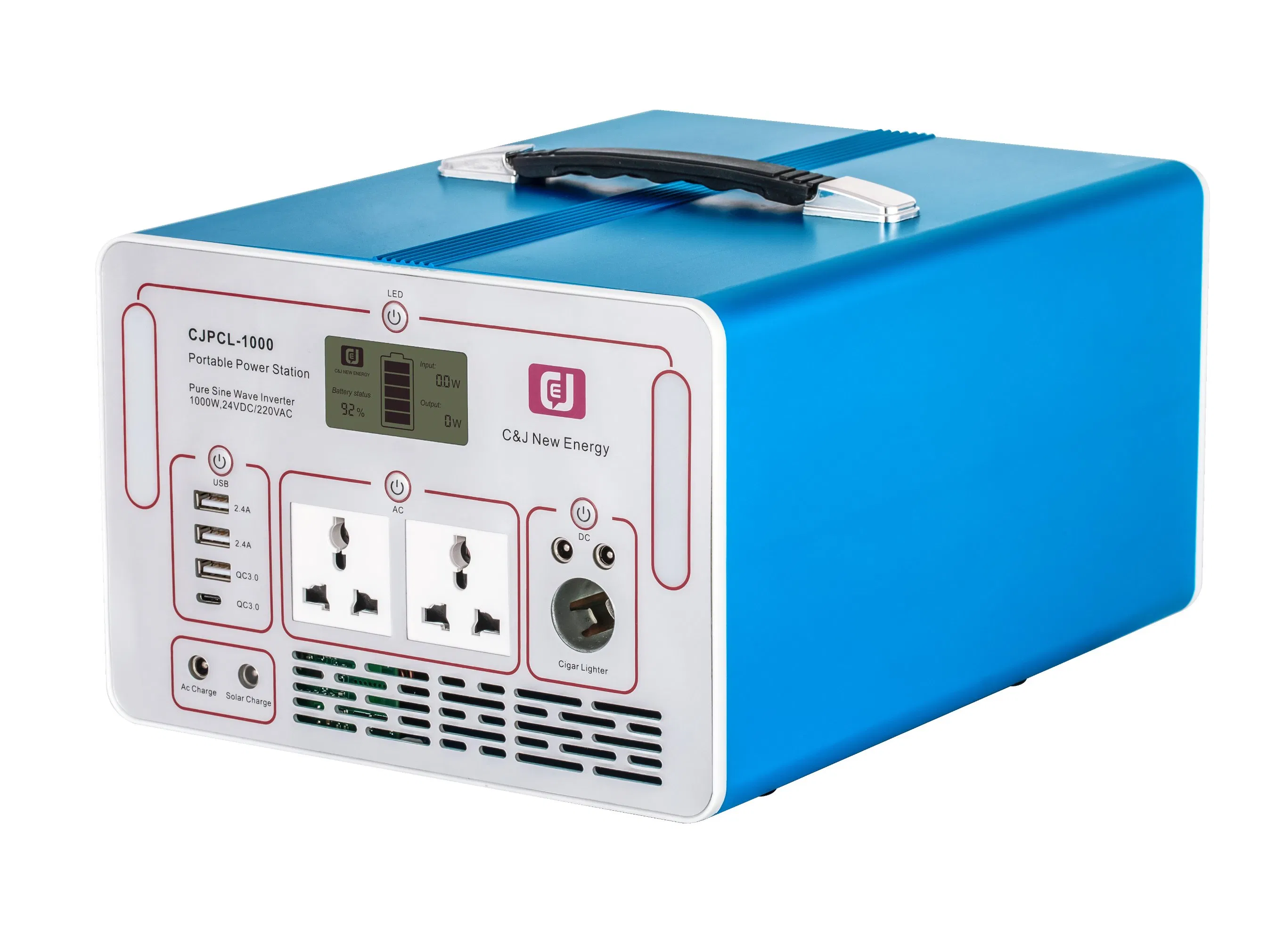 600W Solar Panel Fast Charging Lithium Battery Supply Power Bank Portable Power Station