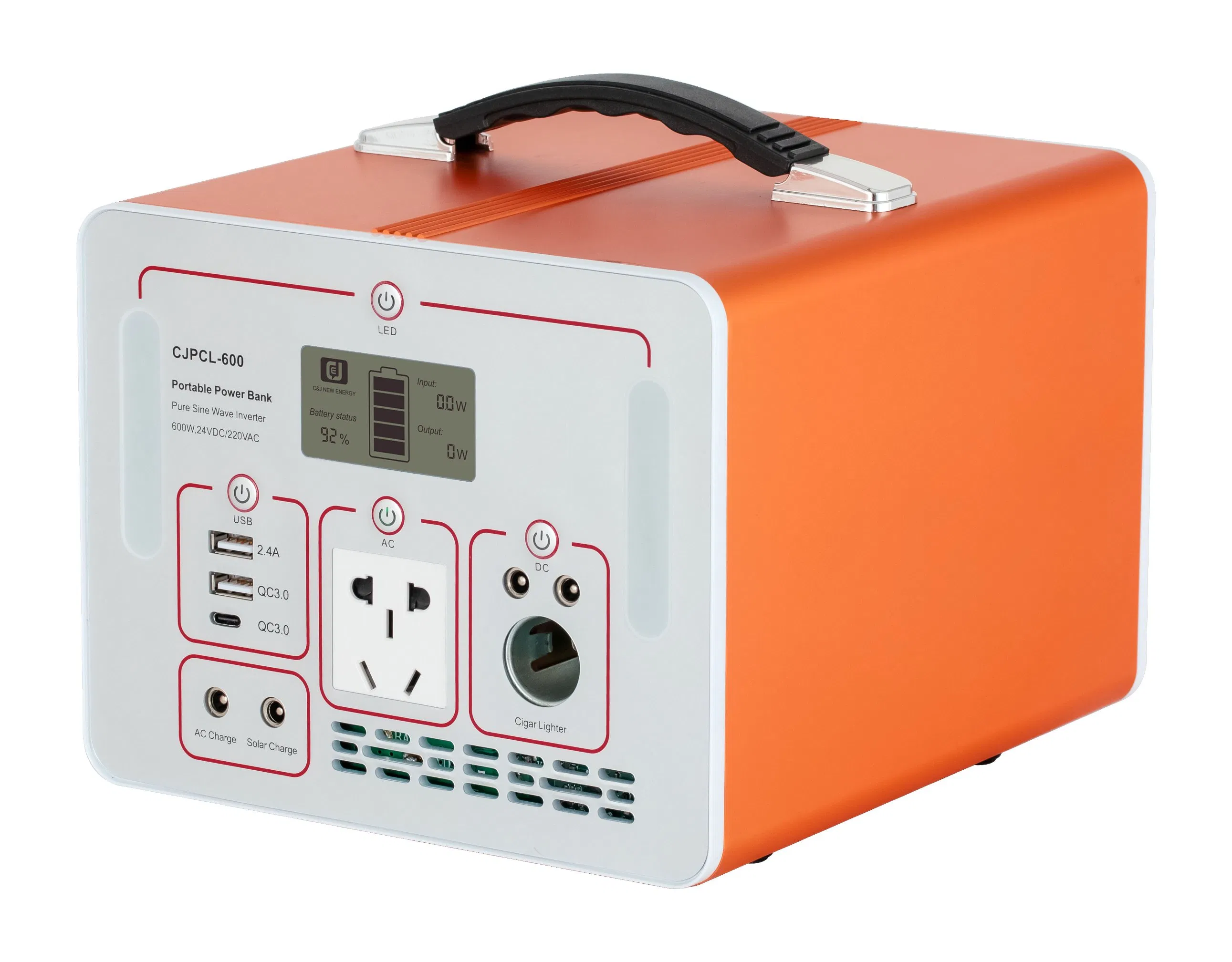 600W Solar Panel Fast Charging Lithium Battery Supply Power Bank Portable Power Station