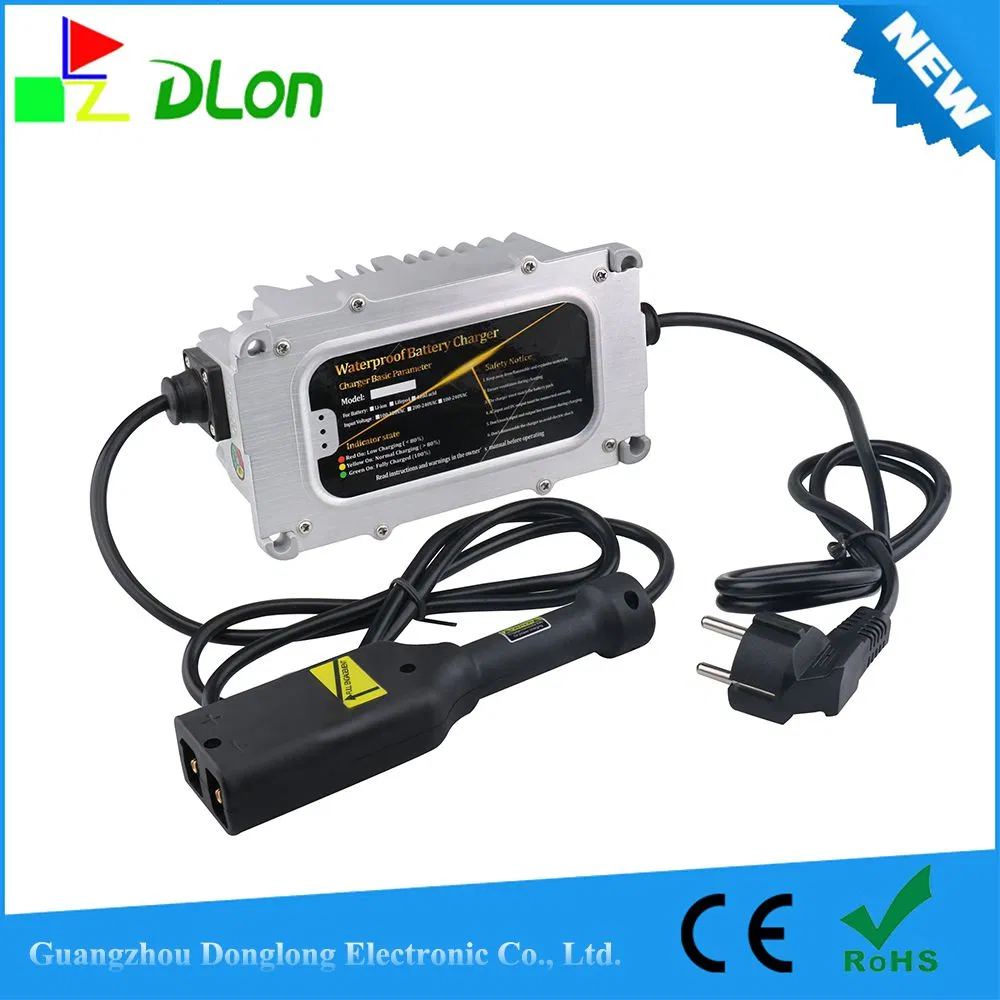 300W 48V 5A Golf Cart Flat Angle Head Smart Aluminum Alloy Pulse Repair Charger Factory Wholesale
