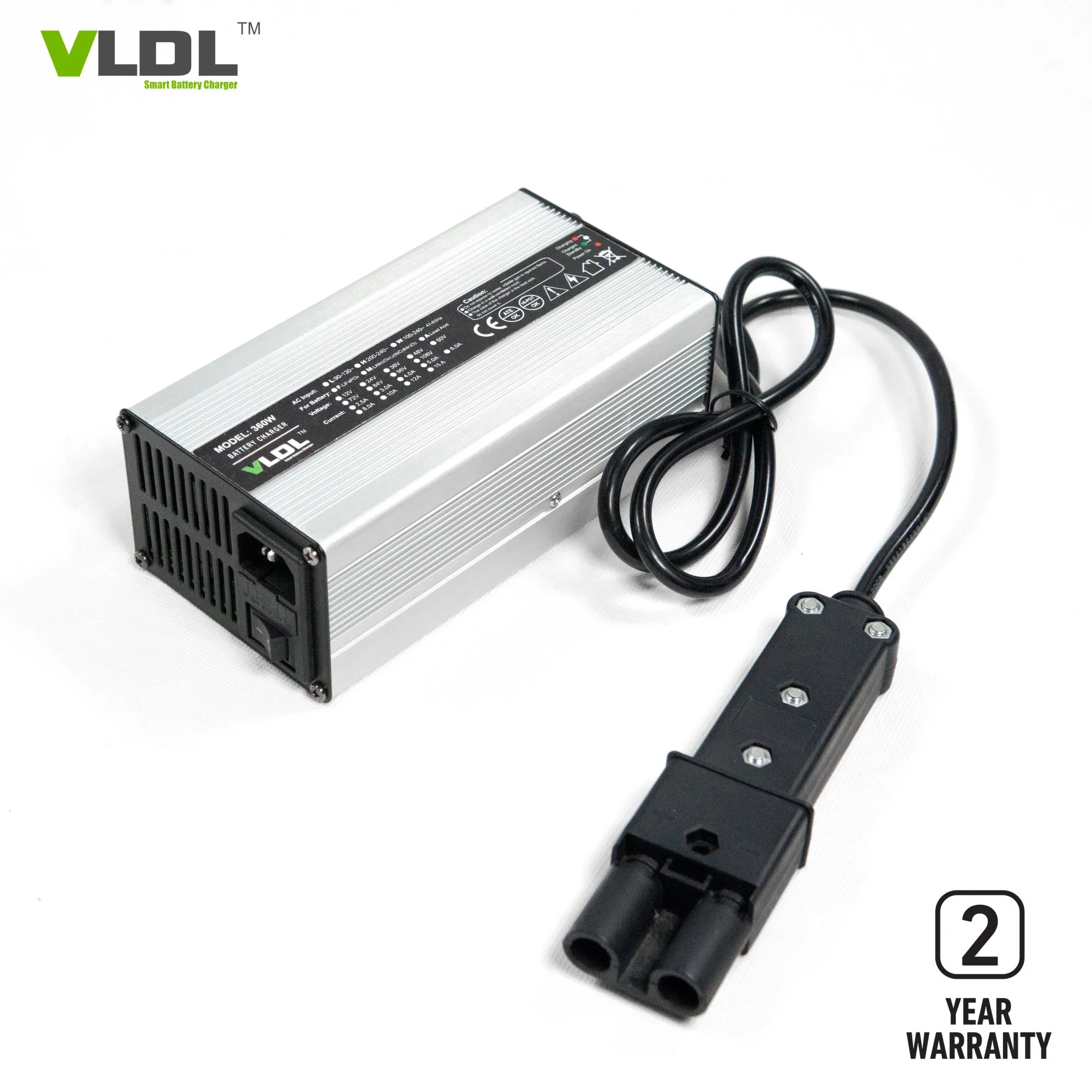 48V 5A Smart Battery Charger for Lithium-Ion/LiFePO4 Battery, Max 54.6V 58.4V
