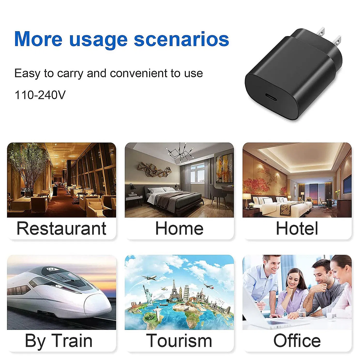 Wall Power Adapter for Samsung iPhone Fast 25W USB-C Power Adapter Type-C Quick Travel Adapter Mobile Adapter Accessories