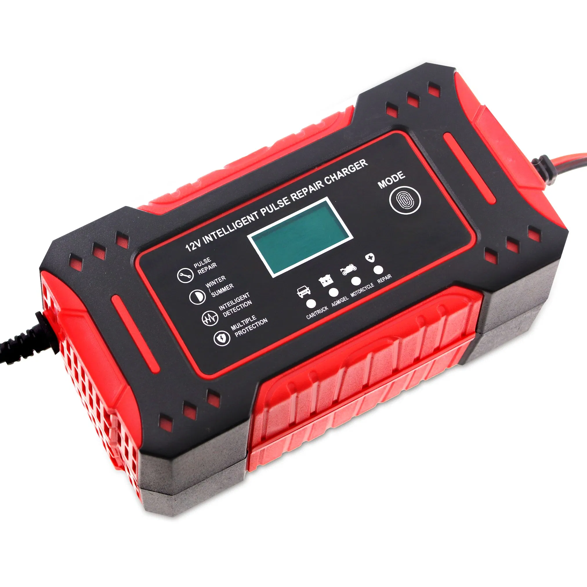 12V 6A Battery Charger with Smart Display Pulse Repair Mode Charger