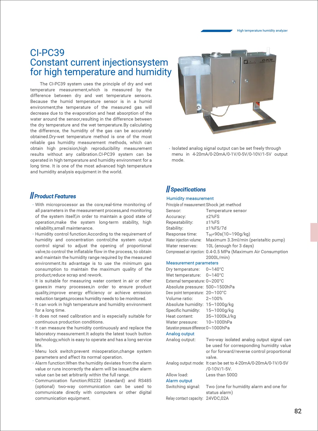 CI-PC39 Constant Current Injection system for High Temperature and Humidity