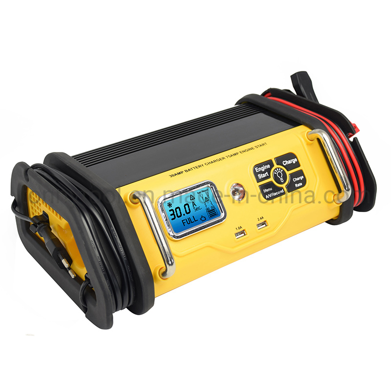 12volt 30A Universal Automatic Smart Car Battery Charger for All 12V Lead-Acid Batteries (WET, MF, AGM and GEL)