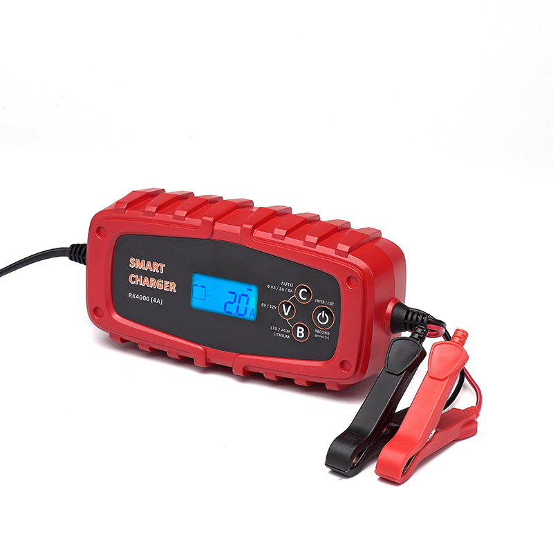 Professional 12V/24V 12A Portable Car Battery Charger with Pulse Repair Technology