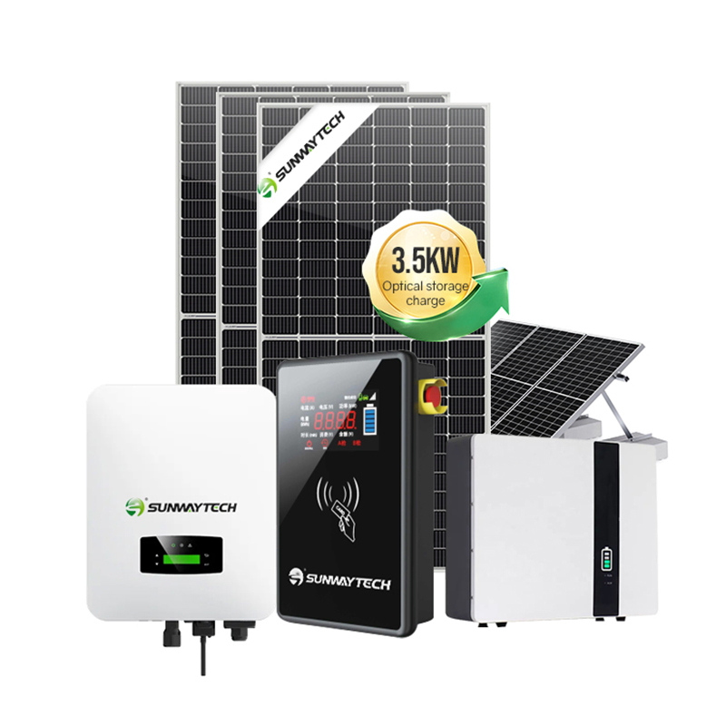 Supplier Cheap Low Price Solar System 3.5kw 3500W Solar Power System with Wall Mount EV Charger Station