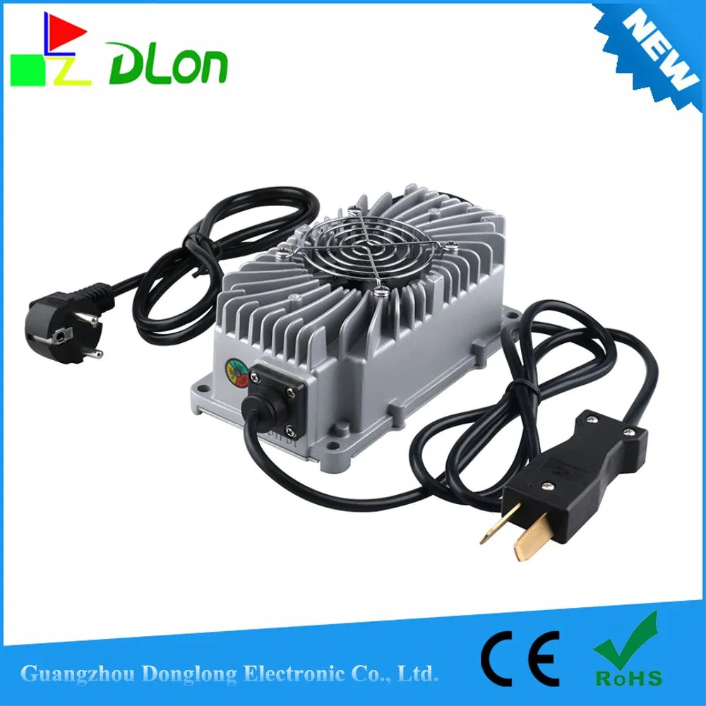 300W 48V 5A Golf Cart Big Round Head Smart Aluminum Alloy Pulse Repair Charger Manufacturer Wholesale