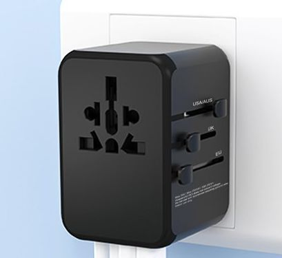 Global Travel Adapter Universal Power Converter with Type C Pd Fast Charge Portable Travel Plug Adapter Universal Charger for Phones, Laptops &amp; Devices