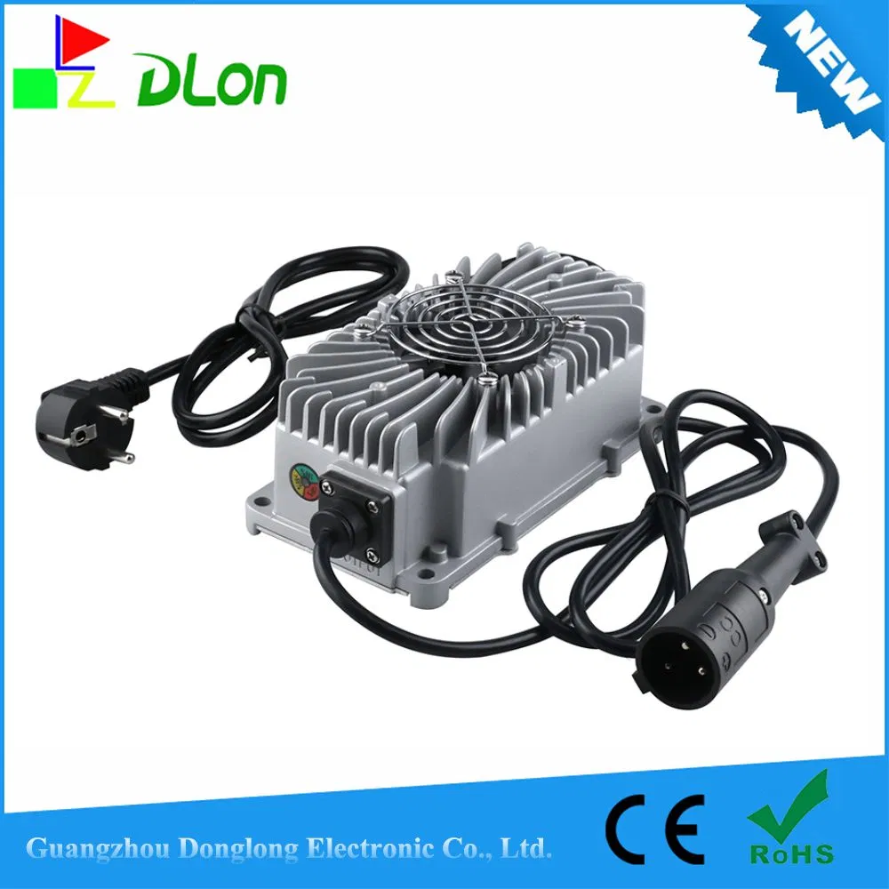 300W 48V 5A Golf Cart Big Round Head Smart Aluminum Alloy Pulse Repair Charger Manufacturer Wholesale
