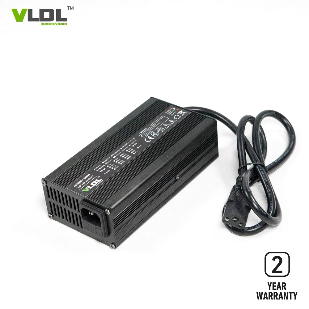 Lithium Battery Charger 24V 8A, Smart Cc CV and Shut-off Charging