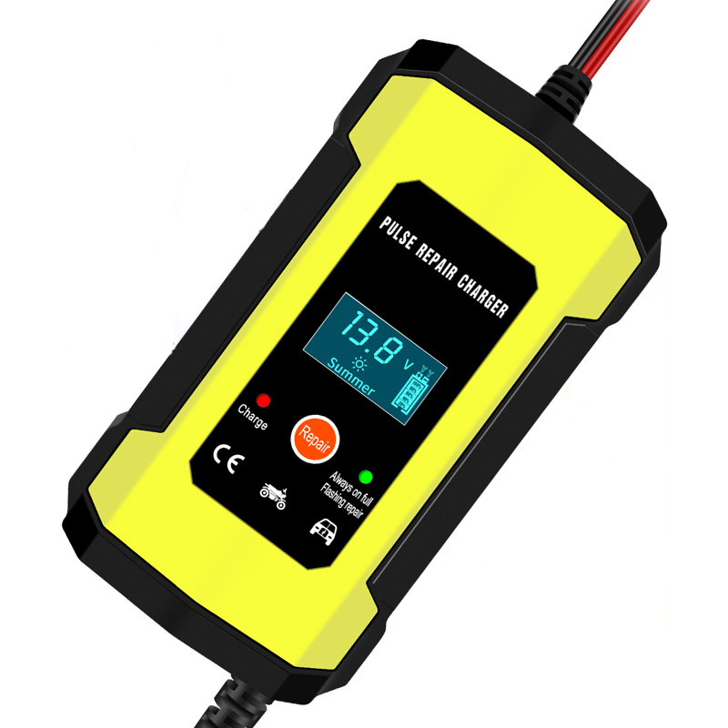LCD Lead-Acid 12V 6A Smart Pulse Repair Automatic Battery Charger
