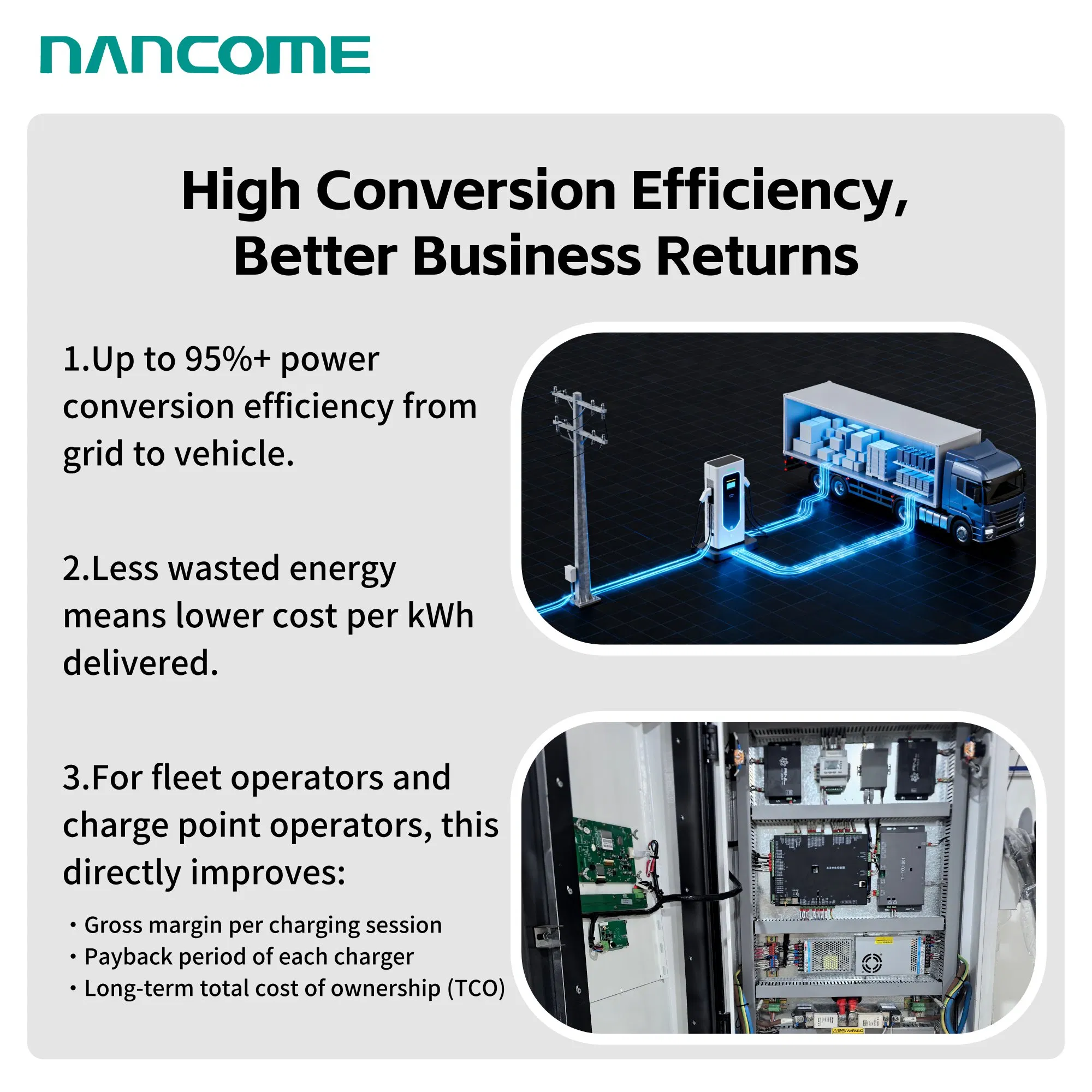 Nancome Industrial High Power Charging Station for Port Machinery Charging with 240kw