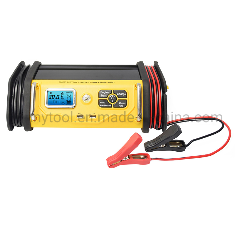 12volt 30A Universal Automatic Smart Car Battery Charger for All 12V Lead-Acid Batteries (WET, MF, AGM and GEL)