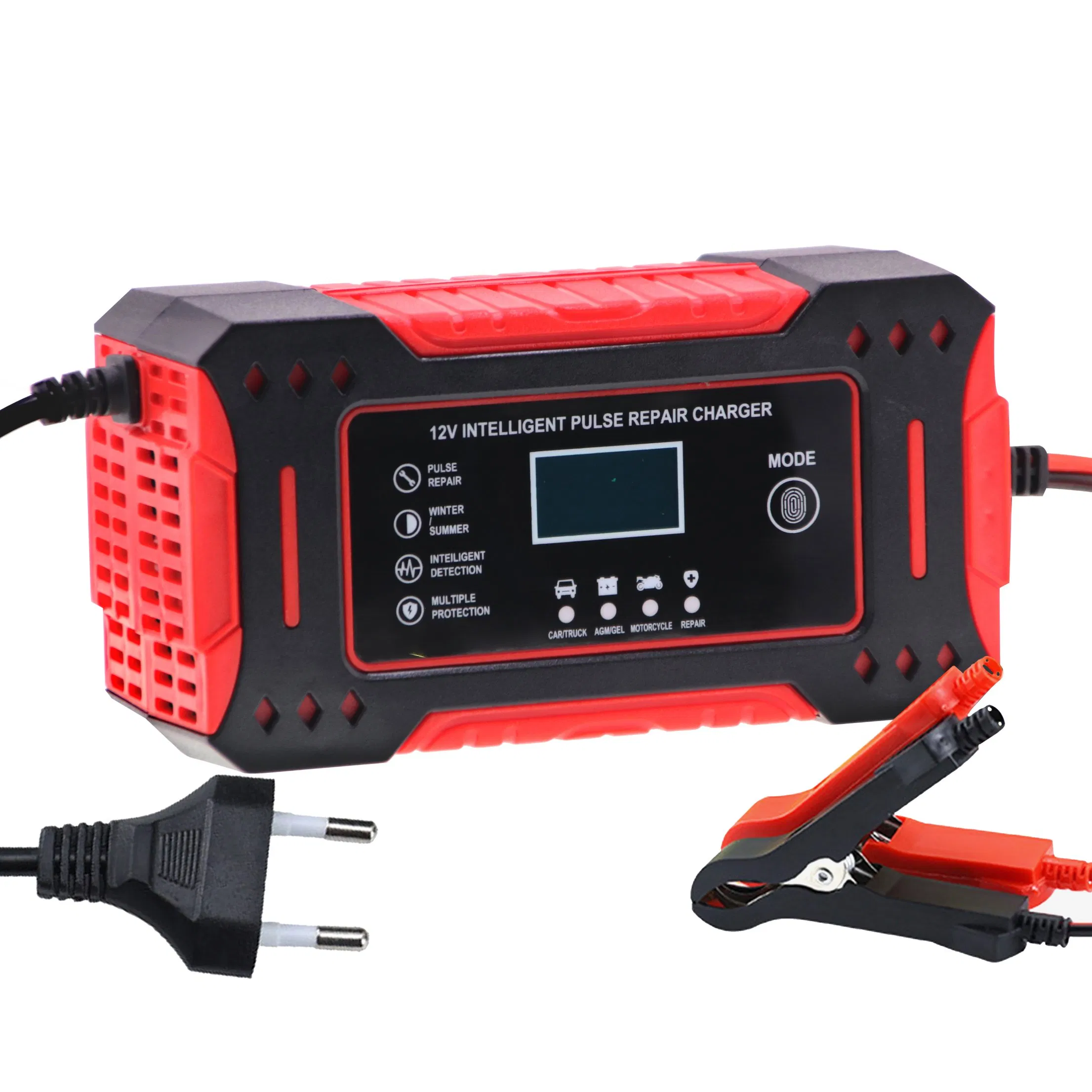 12V 6A Battery Charger with Smart Display Pulse Repair Mode Charger