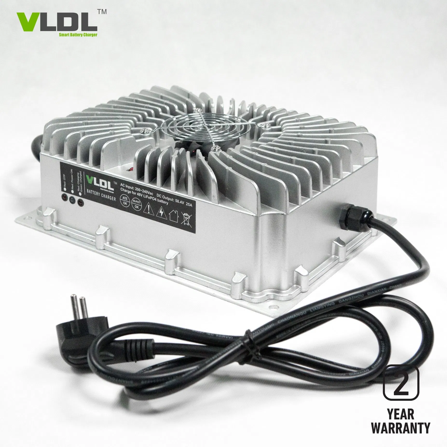 48V 20A Waterproof Lithium Battery Charger, Worldwide 110-230VAC Input Voltage