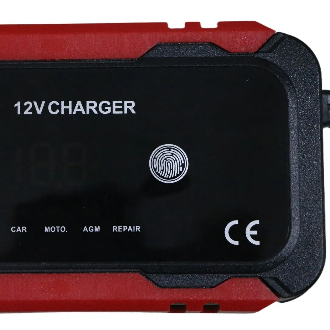 Pulse Repair 12V 6A Lead Acid Battery Charger LCD Display Smart Motorcycle SUV Car Battery Charger