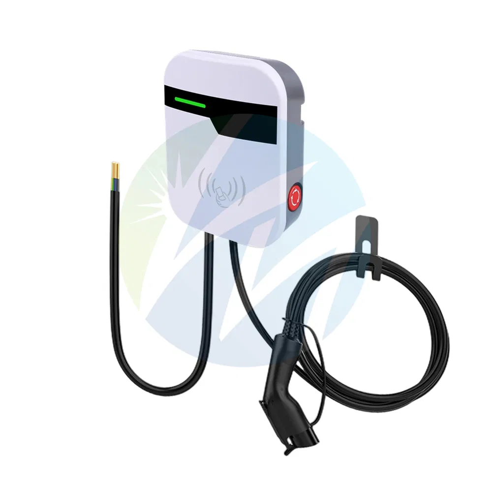 Electric Car Charger Home EV Charger Gbt Type2 Plug 16A 32A APP RFID Control China Manufacturer EV Pile 5m 7kw 11kw 22kw AC EV Charging Station