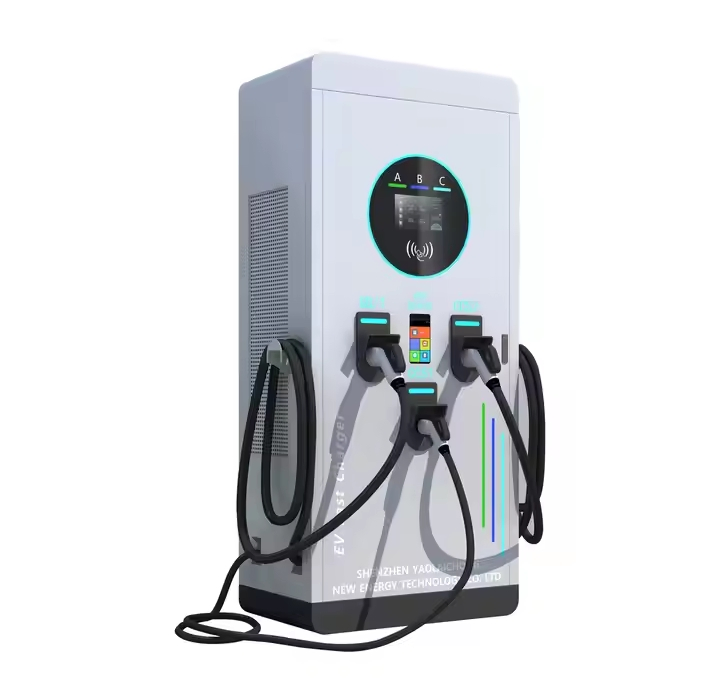 Three Guns 60kw/90kw/120kw/180kw/240kw Floor Standing DC+AC Fast EV Charging Station for Electric Vehicles