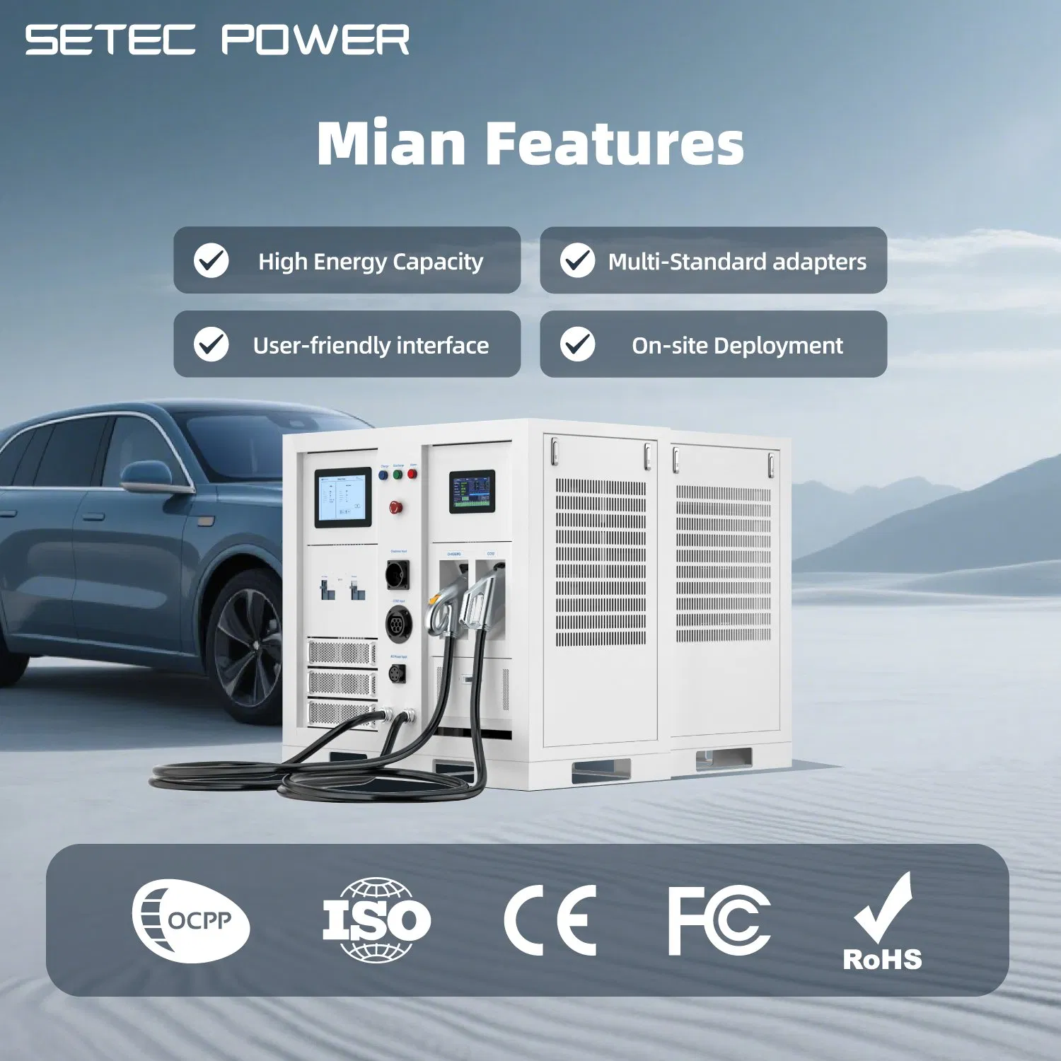 SETEC POWER 30kWh-1MWh Off-grid Electric Cars charging System Large Capacity Option Battery Storage System