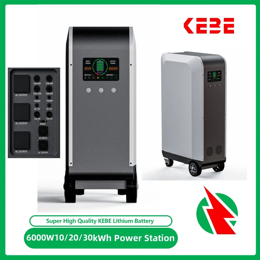 Rechargeable20kwh 30kwh 10kwh Solar Power System EV Charging Lithium Battery Regulator Online UPS 6kw Energy Storage System