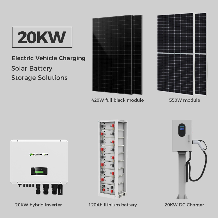 Sunway Sales Wholesale Price AC Charging 20W All in One Solar Panel Energy System Cost Power Generating for Home with EV Chargercommercial EV Charging Station