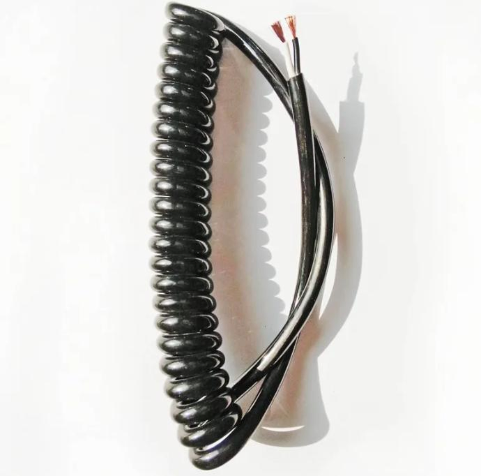 Medical Call Machine Protector Wire Charging Spiral Coiled Cable Microphone 8 Core Spiral Cable Assembly