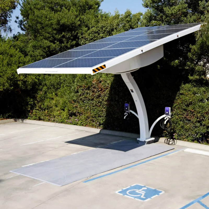 AC Charging Station for Electric Cars-Floor-Standing Fast EV Charger Solar Mounting System EV Charge Solution
