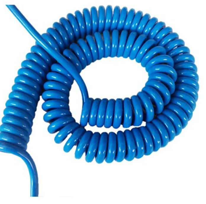 Medical Call Machine Protector Wire Charging Spiral Coiled Cable Microphone 8 Core Spiral Cable Assembly