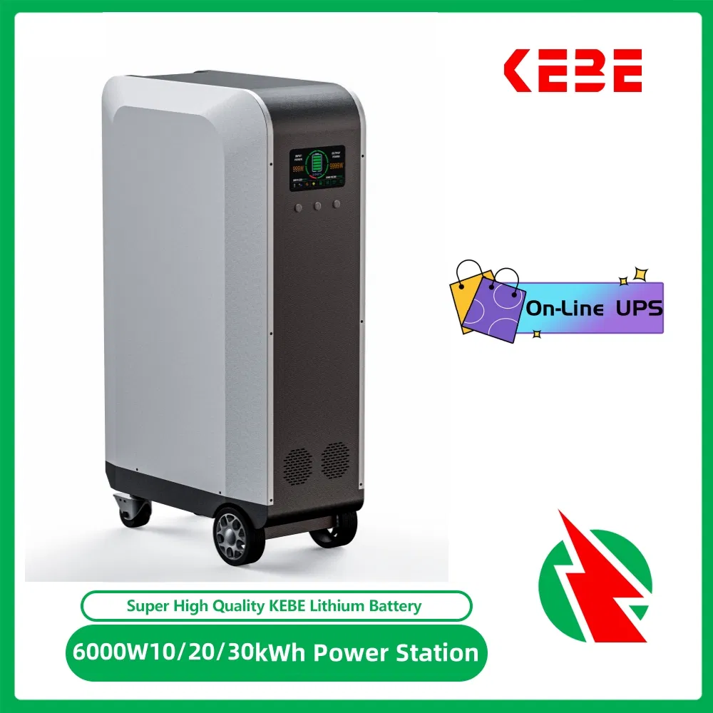 30kwh Solar Power System Online UPS 6kw Home EV Charging Stable Voltage &amp; Frequency Rechargeable Lithium Battery Energy Storage System